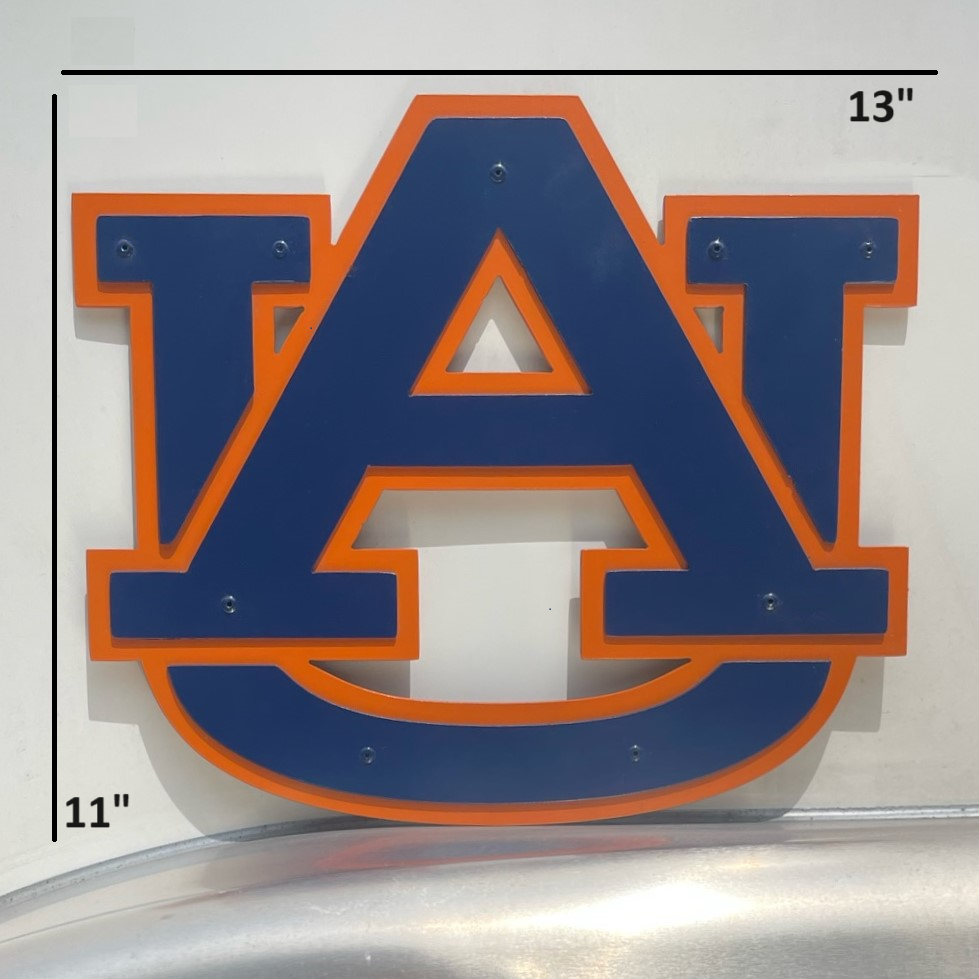Auburn Logo Wall Art, Orange and Blue