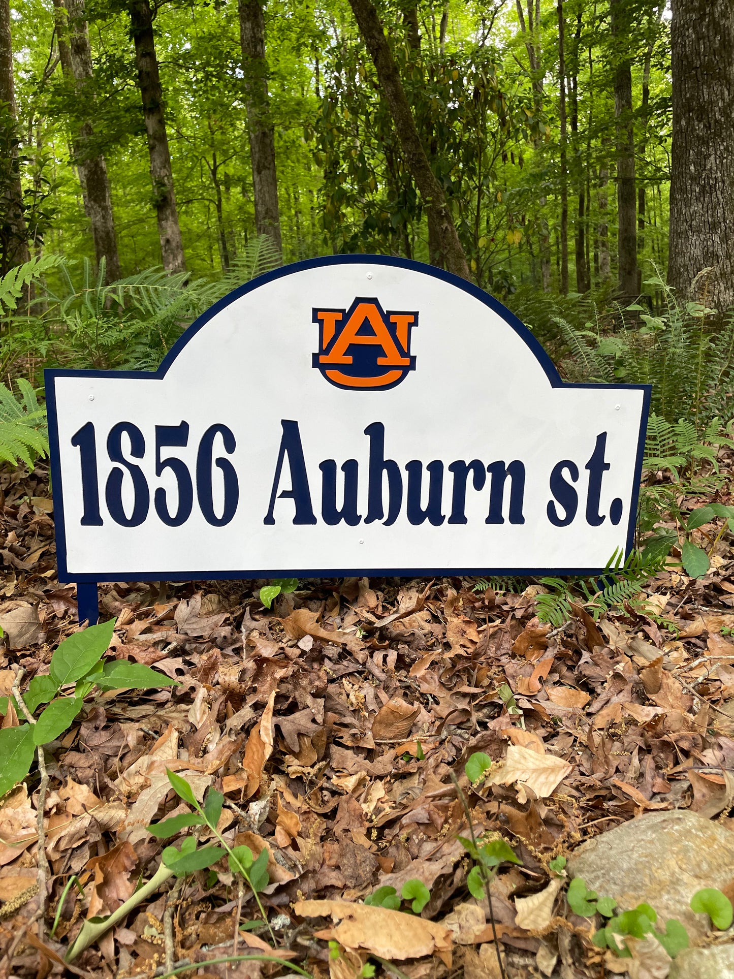A U custom address sign