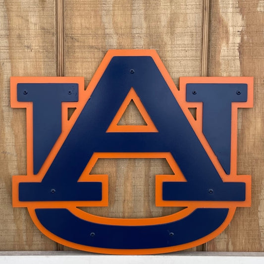 Auburn Logo Wall Art, Orange and Blue